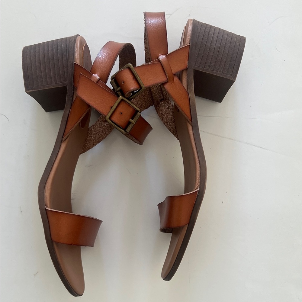 Rock & Candy Brown Leather Ninah Double-Strap Ankle Sandals by Zigi - Picture 10 of 12